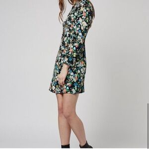 Topshop Bright Floral Ruffle Mini Dress